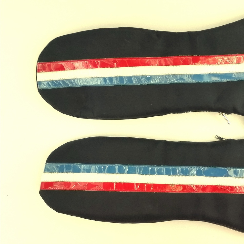 Vintage Ski Mittens Mens MD Leather Nylon